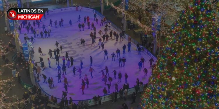 Regresa la pista de patinaje sobre hielo a Detroit y el inicio oficial de la temporada navideña