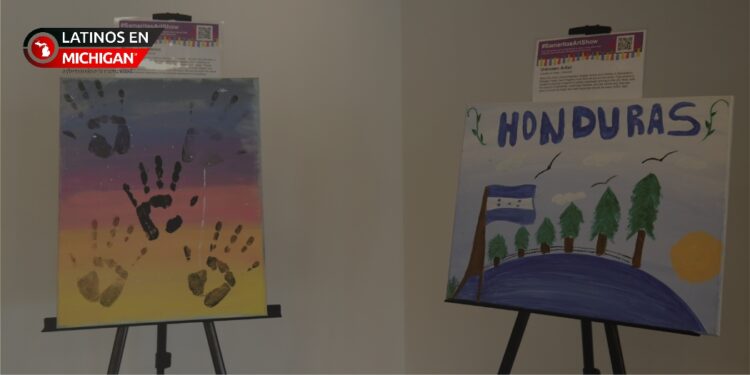 Exhibición de arte hecho por jóvenes refugiados