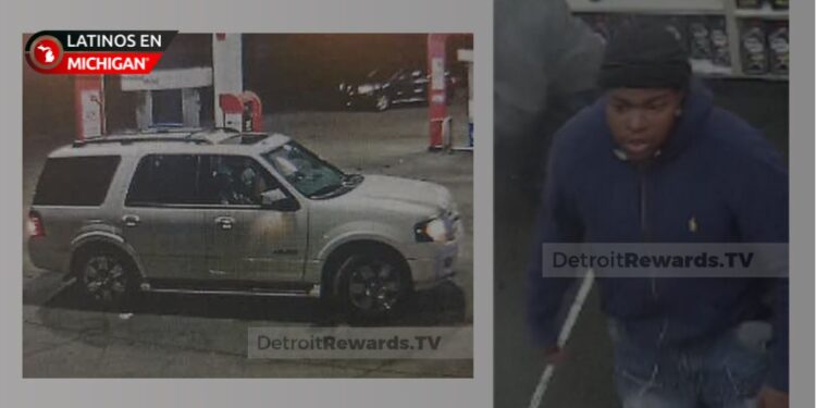 Policía ofrece recompensa por sospechoso de tiroteo mortal en una estación de servicio en Detroit