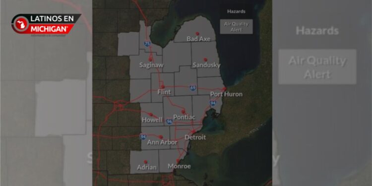 El humo de los incendios forestales desencadena una alerta de calidad del aire en Metro Detroit hasta el jueves