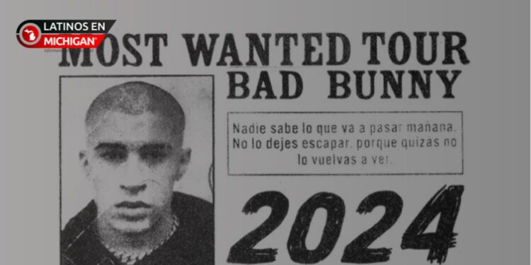 El cantante puertorriqueño Bad Bunny traerá su gira Most Wanted a Detroit en 2024