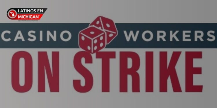 Huelga de trabajadores de casinos en Detroit