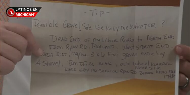 La policía busca al autor de una nota anónima sobre el caso de Kelly McWhirter