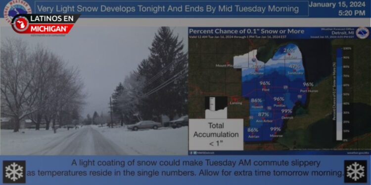 Alerta de frío extremo y nieve en Michigan