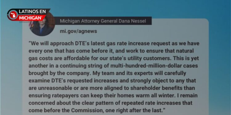 Fiscal General de Michigan se opone al aumento de tarifas de gas de DTE