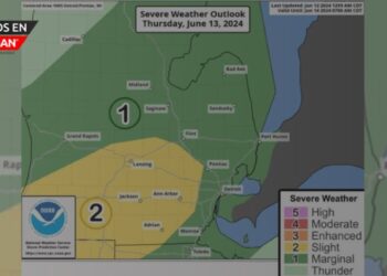 Vigilancia de tormentas: SE Michigan con posibilidad de vientos y tornados el jueves