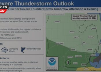 Alerta meteorológica en Michigan: Lluvias y tormentas aisladas