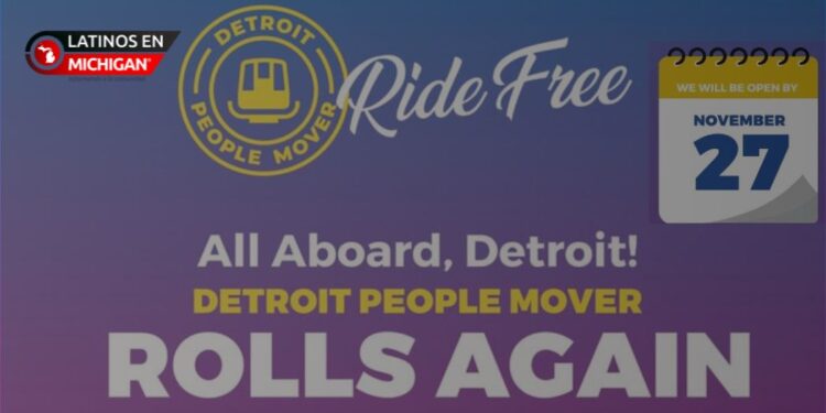 Detroit People Mover  vuelve a funcionar para el día de Acción de Gracias