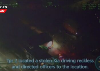 Tecnología aérea de la MSP permite la detención de siete sospechosos en un vehículo robado