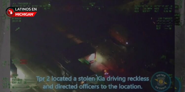 Tecnología aérea de la MSP permite la detención de siete sospechosos en un vehículo robado