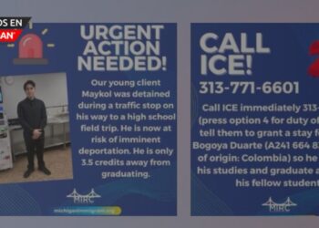 Estudiante de secundaria en Detroit enfrenta deportación a días de acabar el ciclo escolar