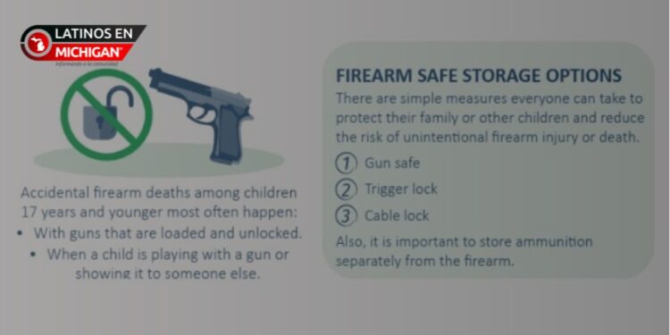 Michigan implementa medidas estrictas para guardar armas de fuego en presencia de niños