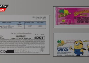Retiran del mercado burritos y wraps por posible contaminación con Listeria