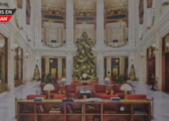 Entrada libre al encendido del árbol navideño más alto bajo techo en Detroit, organizado por el Hotel David Whitney